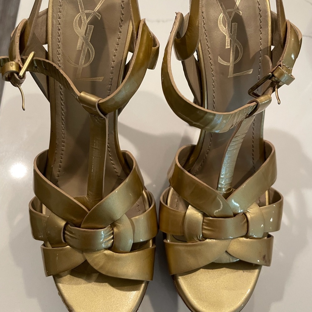 Ysl Tribute Sandal Gold